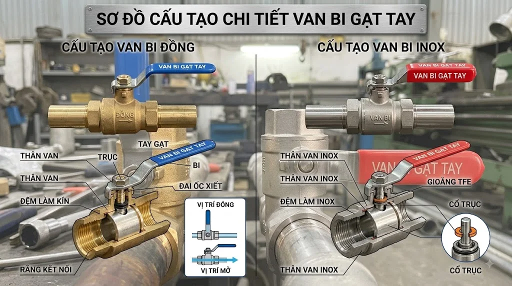 Ưu điểm của Van bi gạt tay