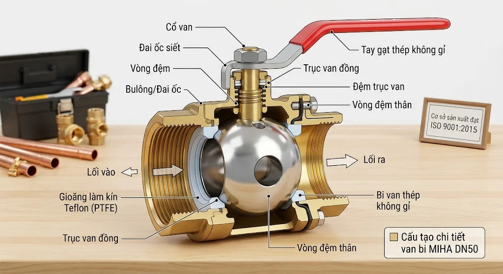 Thông số kỹ thuật Van bi MIHA
