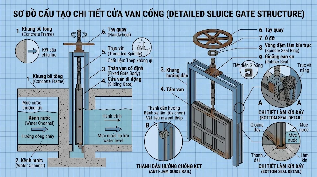 Các loại Van cống phổ biến