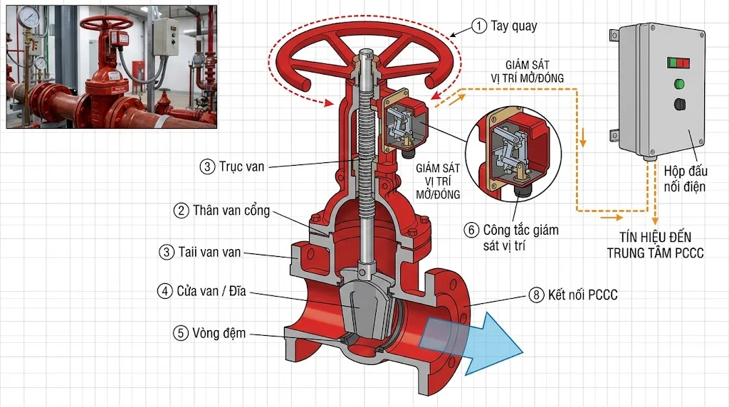 Công tắc giám sát van hoạt động như thế nào?