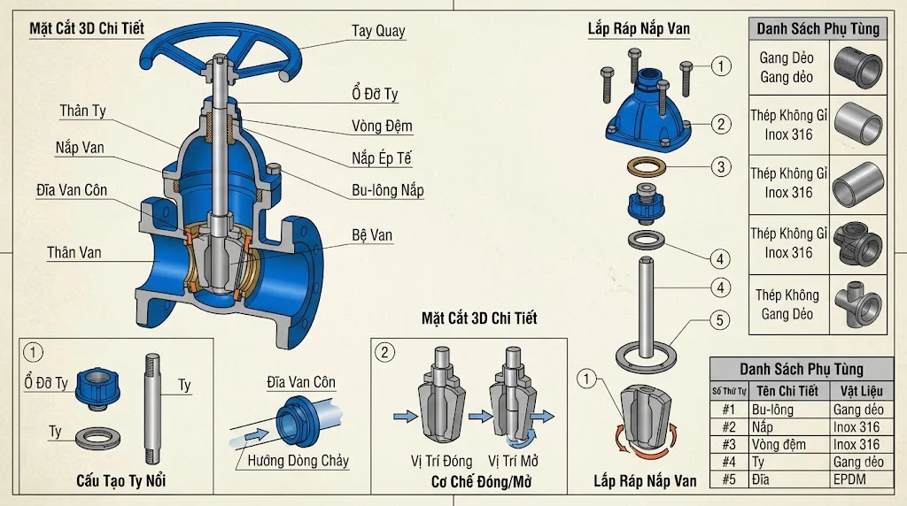 Van cổng DN 150 dùng cho PCCC