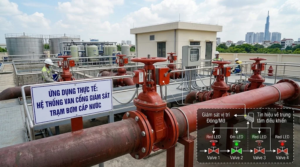 Công tắc giám sát van hoạt động theo nguyên lý nào?