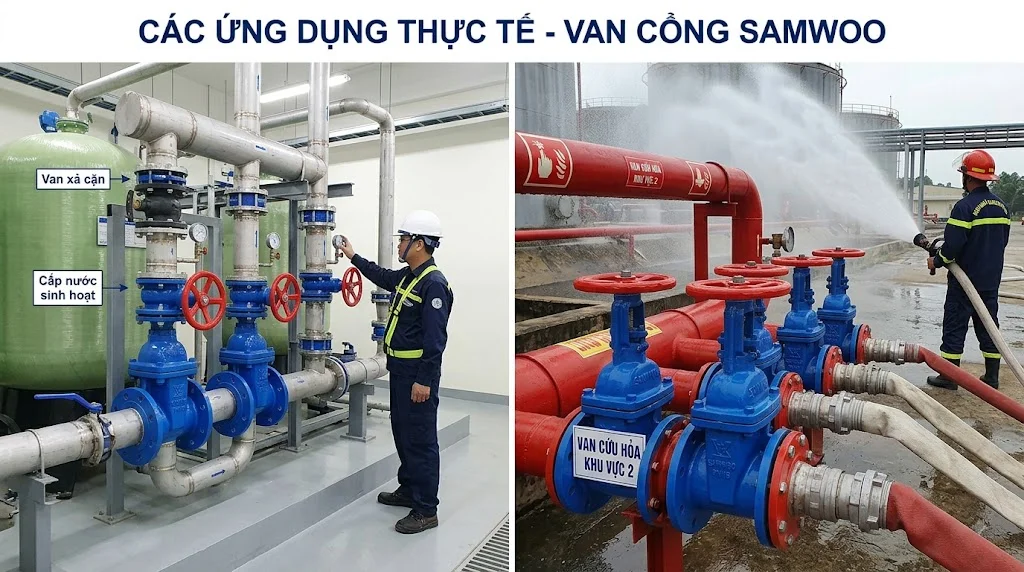 Van cổng Samwoo dùng cho PCCC