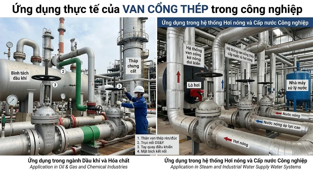 Van cổng thép DN50, DN80, DN100, DN150