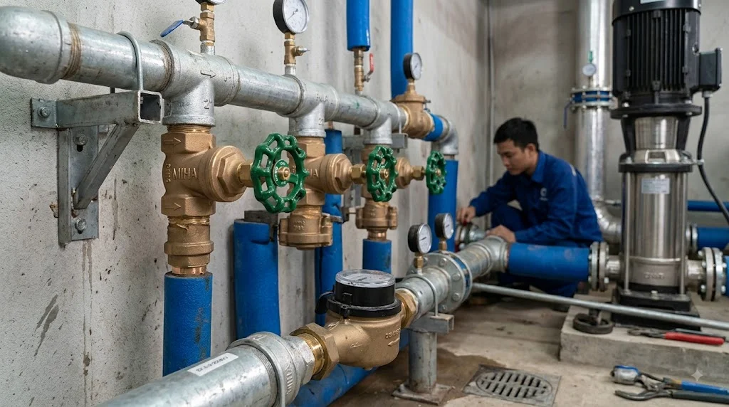 Van cửa đồng Miha dùng cho PCCC