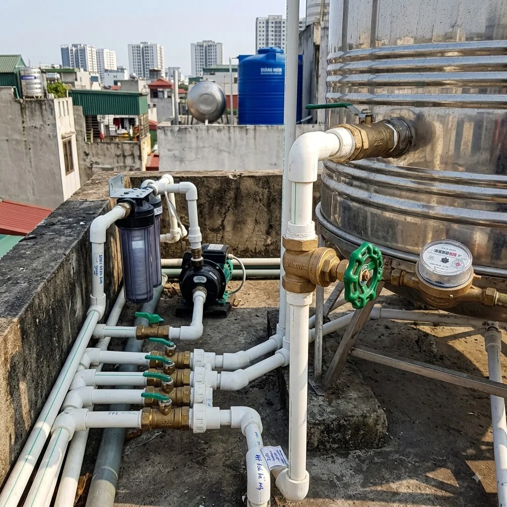Van cửa Sanwa ty nổi và ty chìm