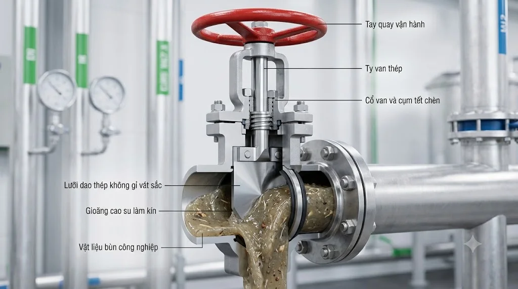Ưu điểm của van dao inox