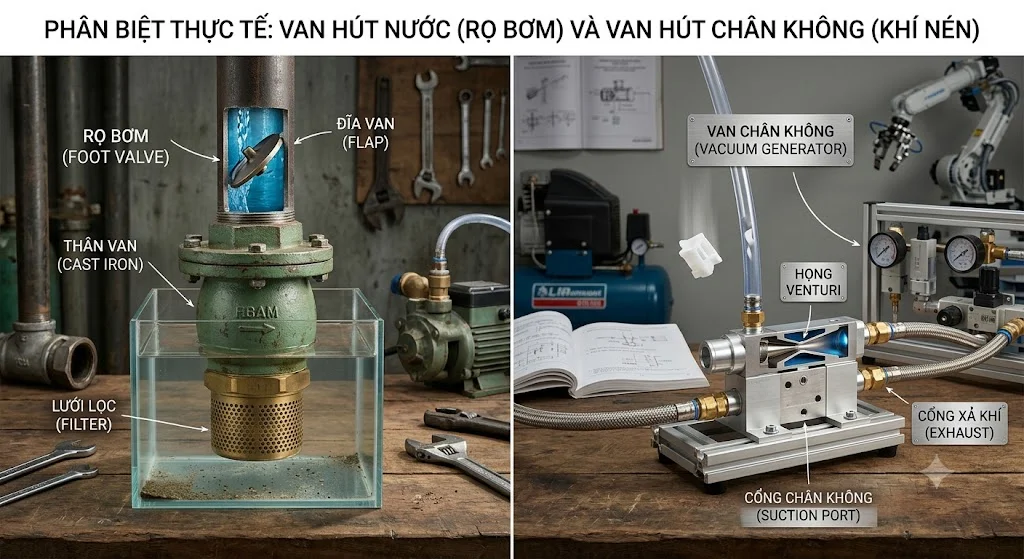 Cấu tạo của Van hút