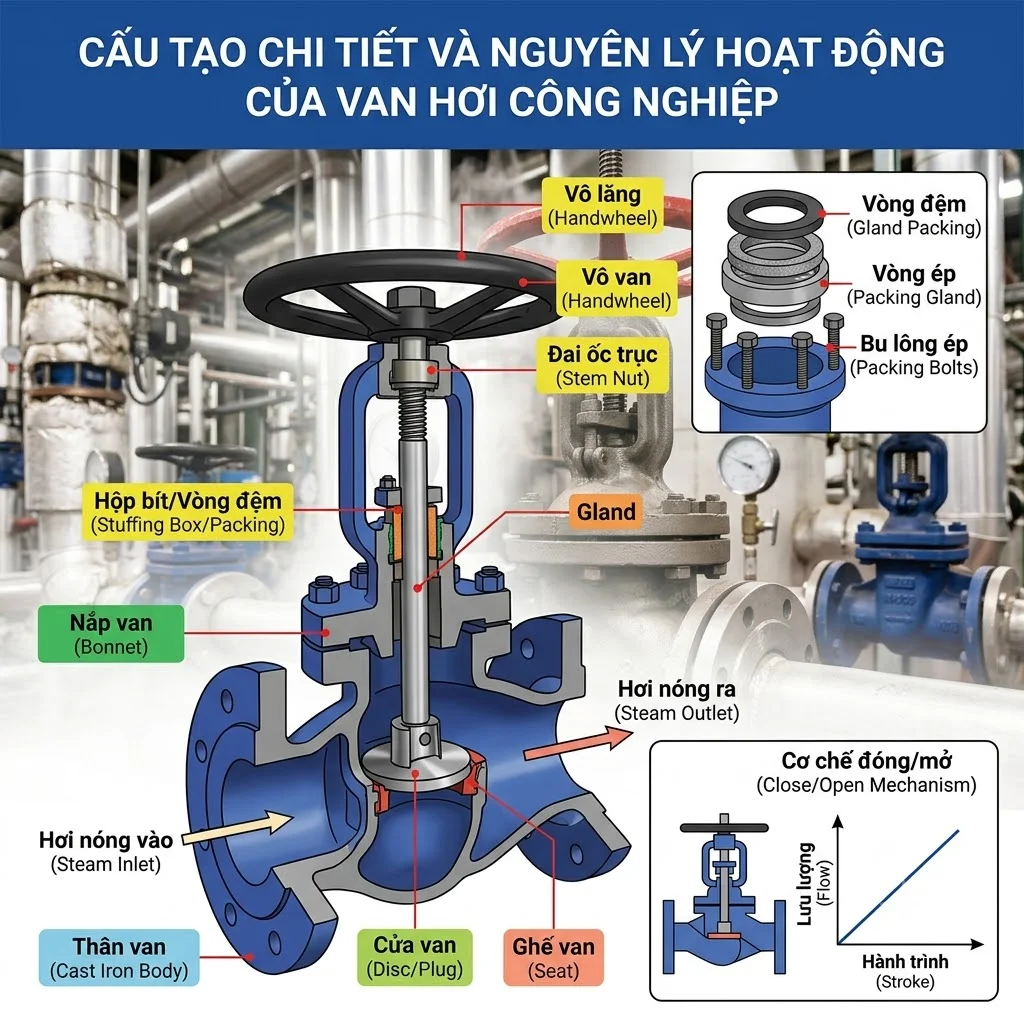Nguyên lý hoạt động của Van hơi công nghiệp