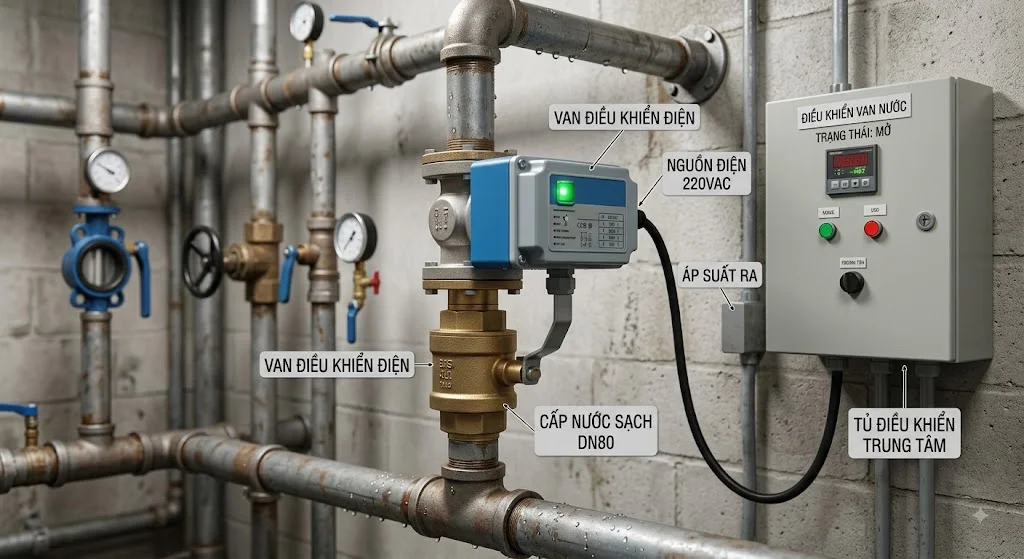 Các loại van nước đóng mở bằng điện phổ biến