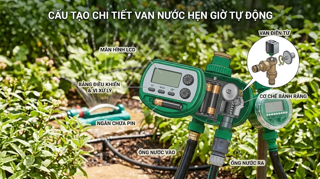 Nguyên lý hoạt động của Van nước hẹn giờ