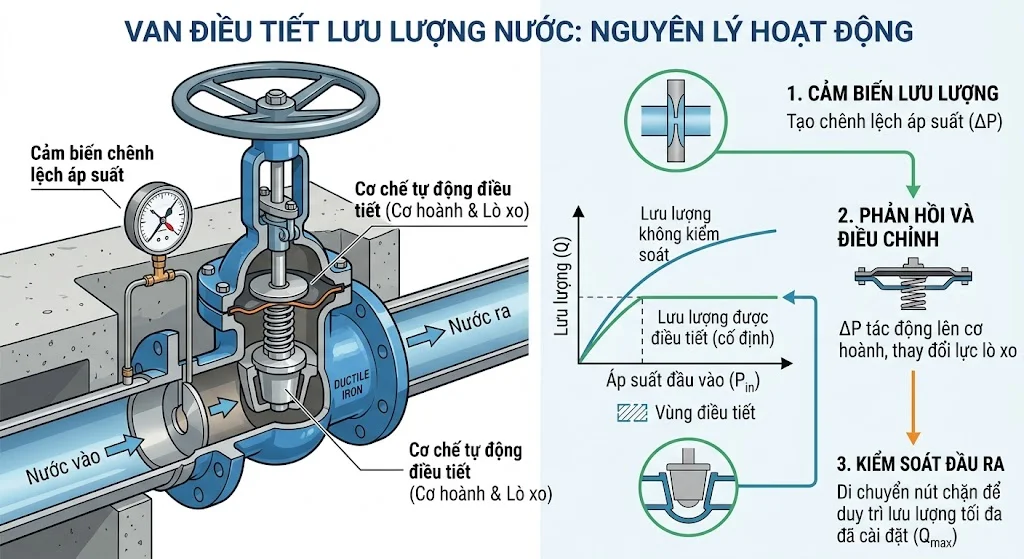 Van điều tiết lưu lượng nước là gì?