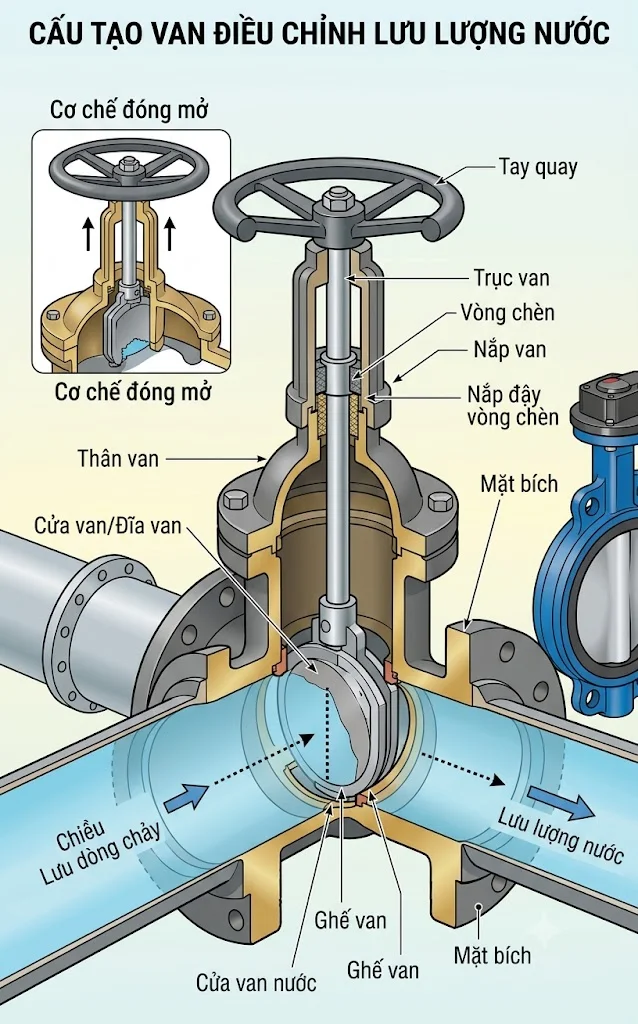 Cấu tạo của Water Flow Valve