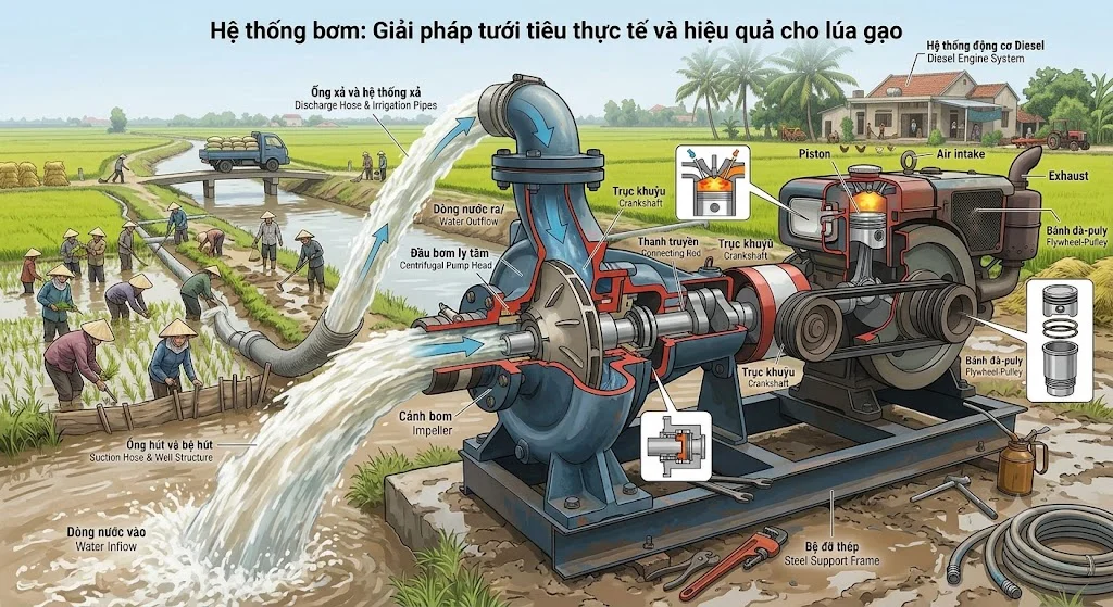 Cách chọn đầu bơm Kubota 80 phù hợp