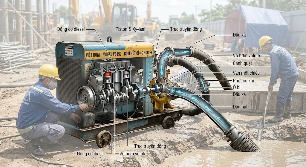 Các loại máy bơm hút phổ biến