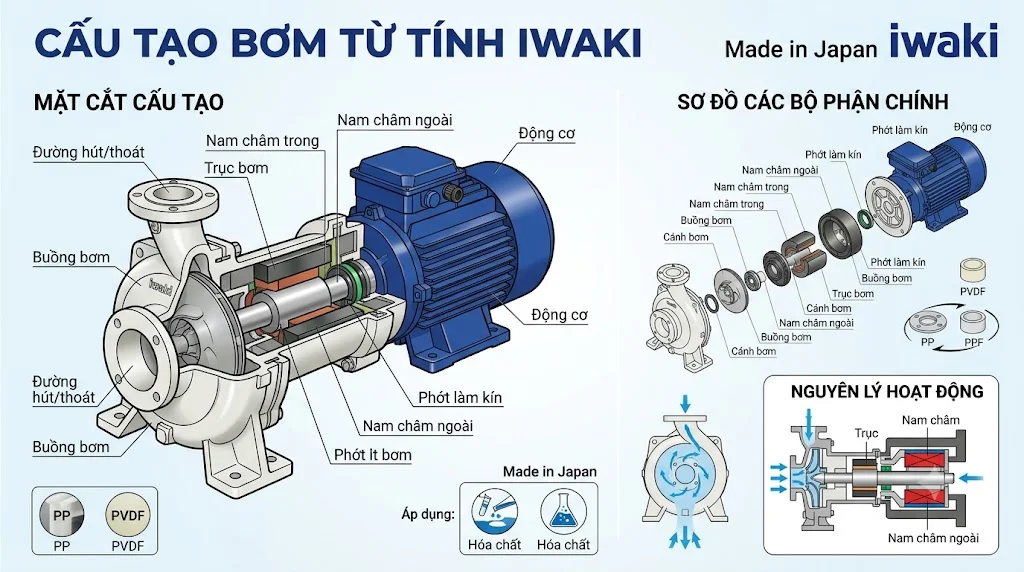 Nguyên lý hoạt động của Bơm Iwaki