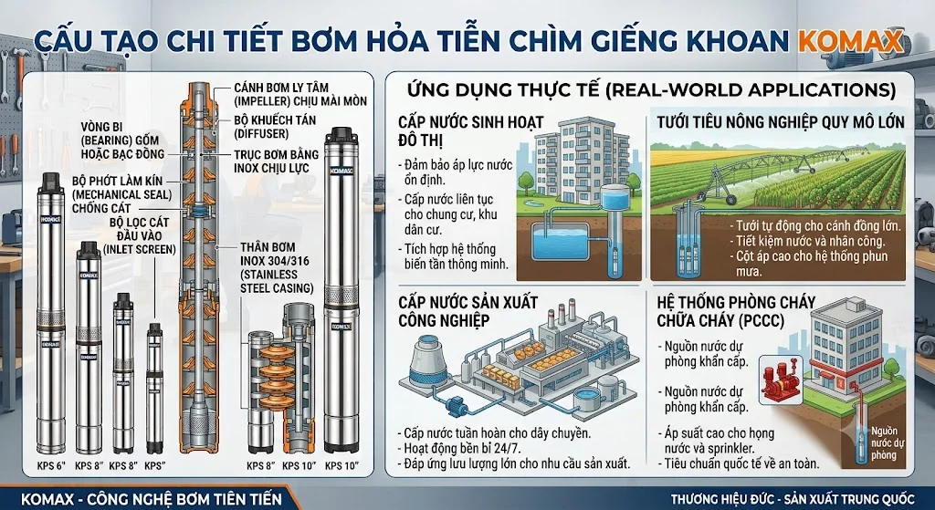 Cách lựa chọn bơm Komax phù hợp