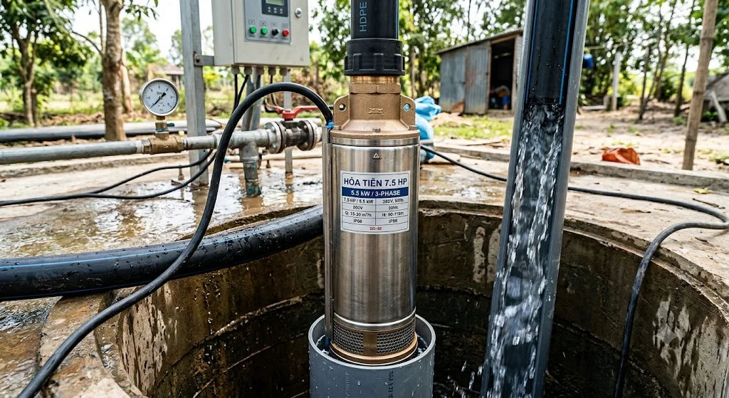 Bơm hỏa tiễn 7.5 HP giá bao nhiêu?