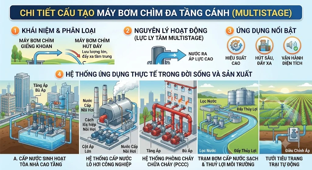 Cách chọn máy bơm chìm đẩy xa
