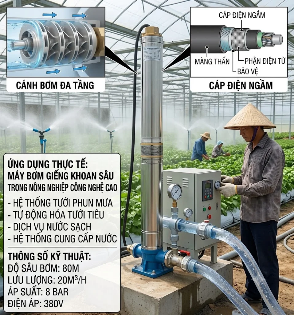 Cách chọn máy bơm nước giếng khoan sâu
