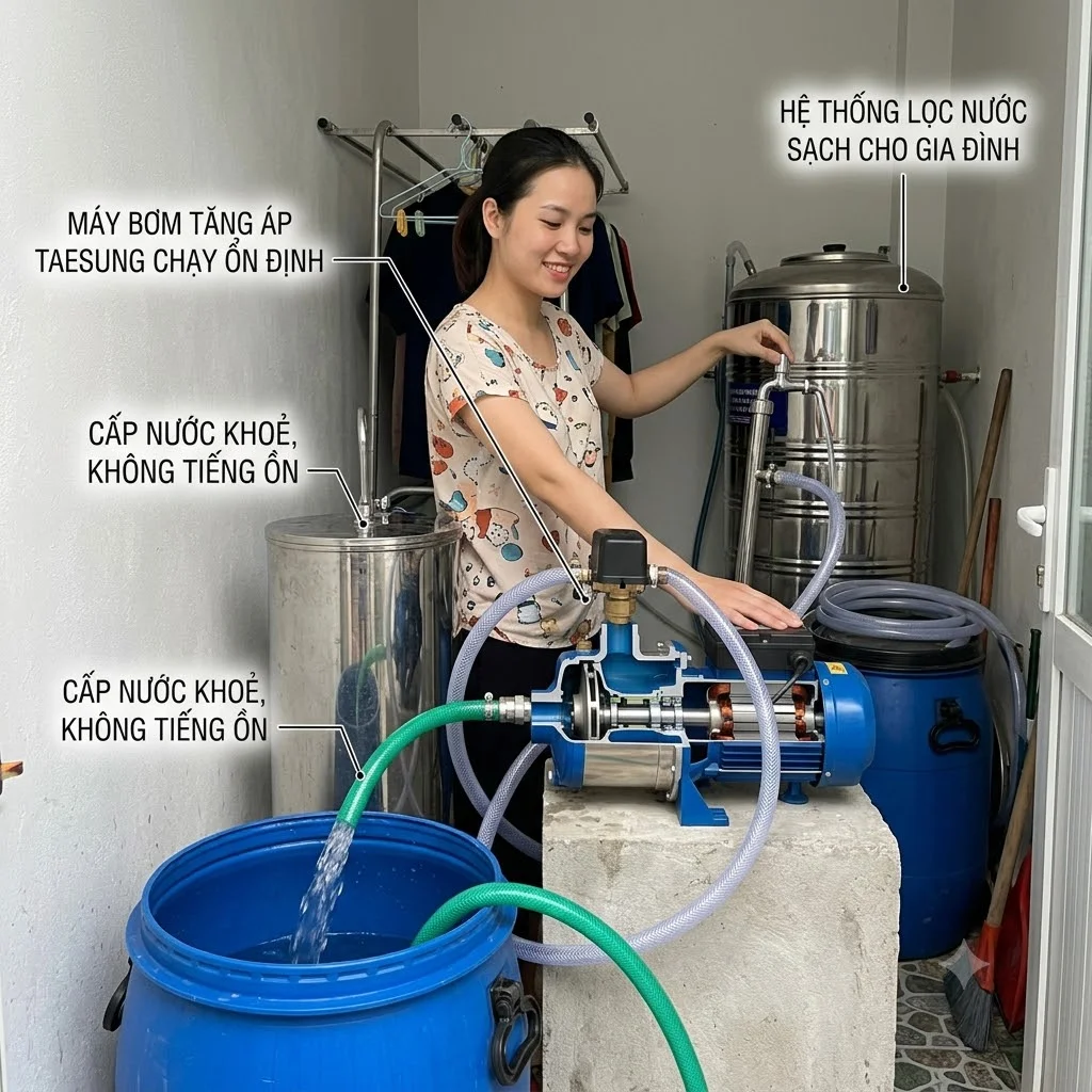 Cách chọn máy bơm Taesung phù hợp