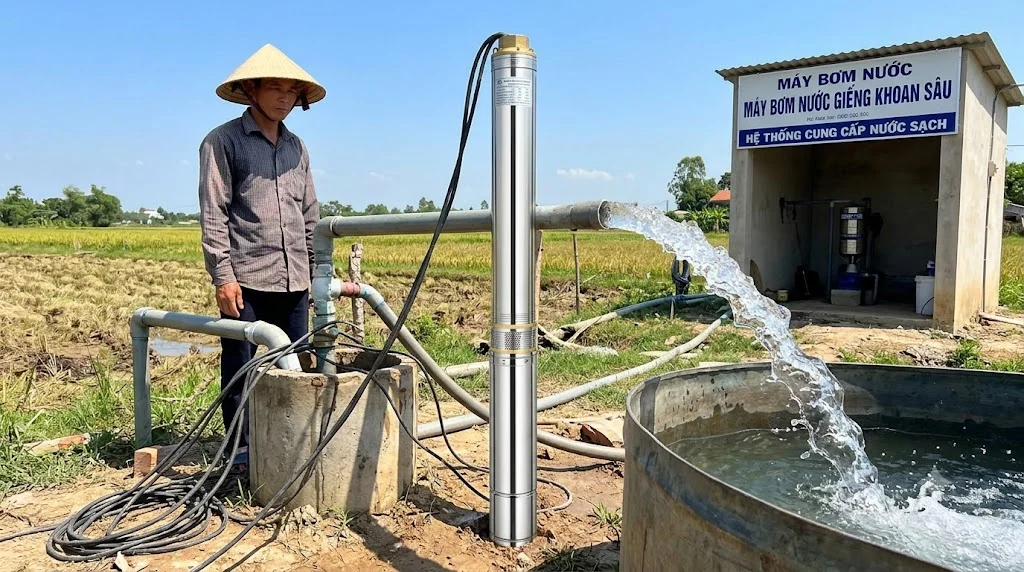 Máy bơm nước giếng khoan sâu là gì?