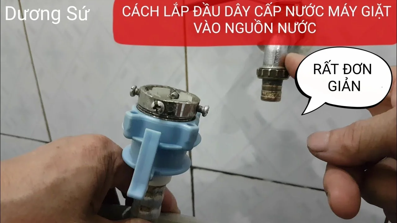 Lắp ống nước máy giặt 2
