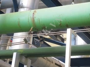 Đường ống nước làm mát khu vực châm hydrazine