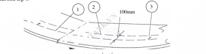 Hình 8. Lấy dấu. Nhỏ hơn bán kính thành bồn 100mm. Dấu vị trí mối nối tôn thành bồn lớp 1.