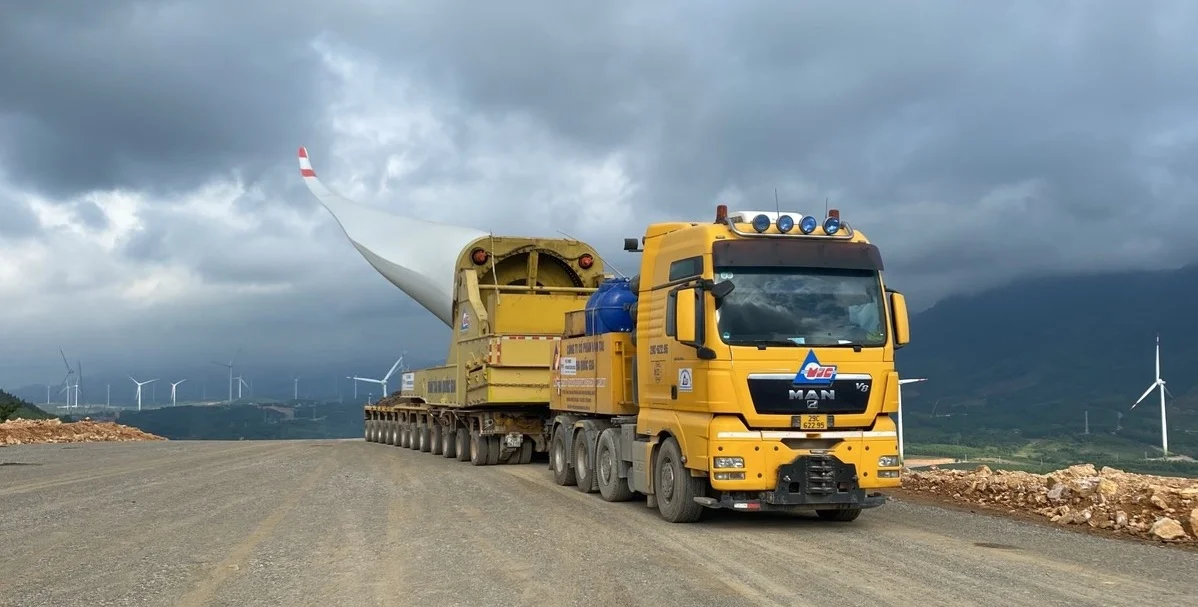 VẬN CHUYỂN 5 BỘ TUABIN GIÓ CHO NHÀ MÁY ĐIỆN GIÓ HƯỚNG LINH 3 | 5 MW