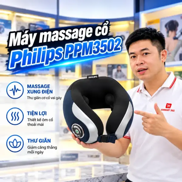 Máy Massage Cổ Vai Gáy Philips PPM3502 Cao Cấp video