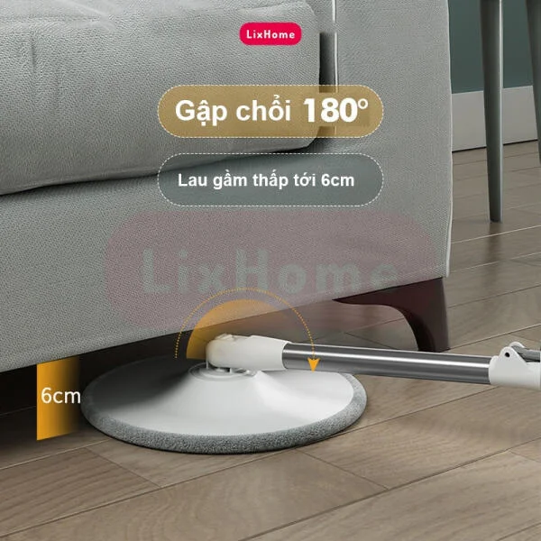 Chổi Lau Nhà Tự Vắt Xoay 360 Độ Nhật Bản slide 4