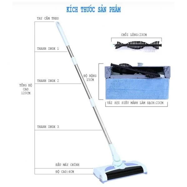 Chổi Điện Lau Hút Bụi Walter Sweeper Mỹ slide 3