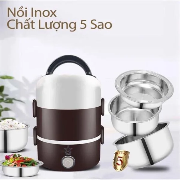 Hộp Cơm Giữ Nhiệt 3 Tầng Cắm Điện slide 2