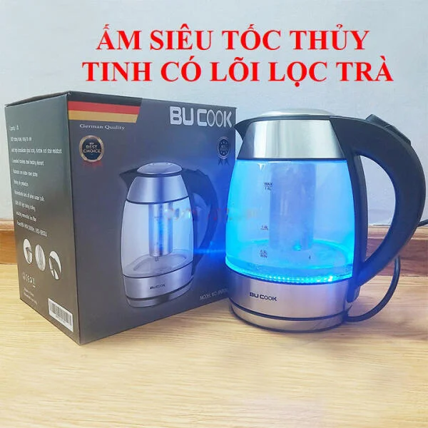 Ấm Siêu Tốc Thủy Tinh Bucook Chính Hãng slide 1