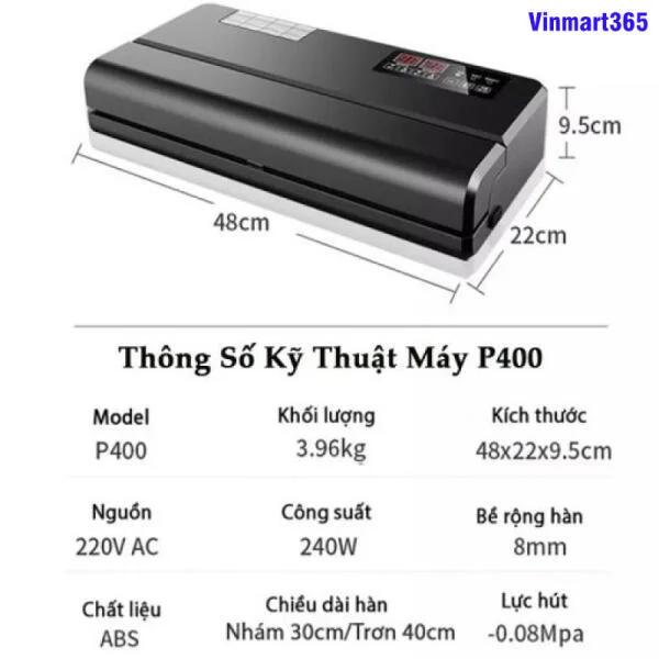 Máy Hút Chân Không P400 Bán Công Nghiệp slide 2