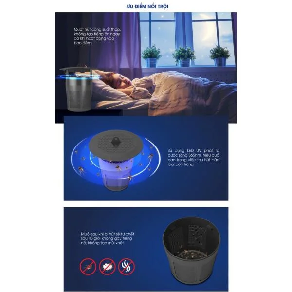 Đèn Bắt Muỗi Rạng Đông DBM01 5W slide 6