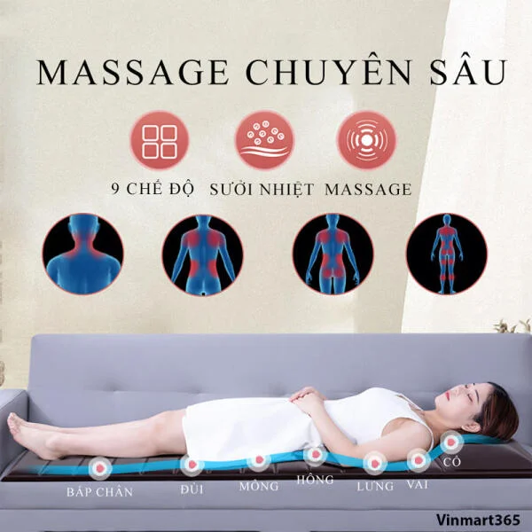 Đệm Massage Toàn Thân Osako Nhật Bản slide 6