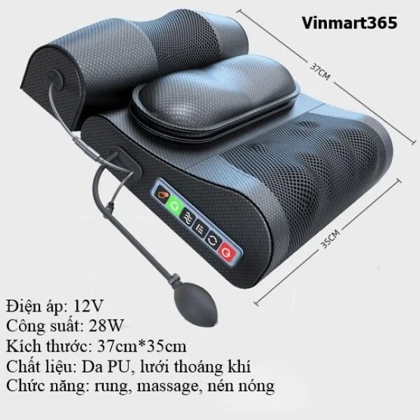 Gối Massage Nintaus 20 Bi Hồng Ngoại Nhật Bản slide 5