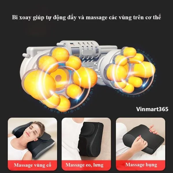 Gối Massage Nintaus 20 Bi Hồng Ngoại Nhật Bản slide 7