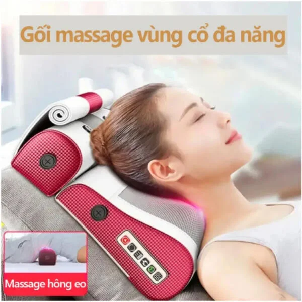 Gối Massage Cổ Vai Gáy Okato Seka Nhật Bản slide 2