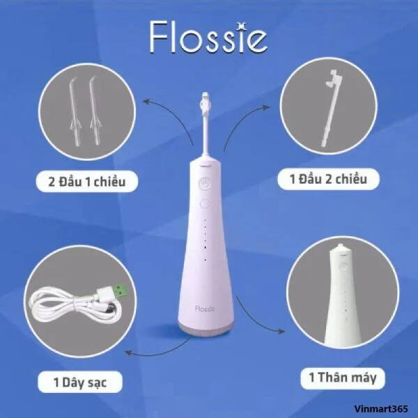 Máy Tăm Nước Cầm Tay Flossie Chính Hãng slide 5