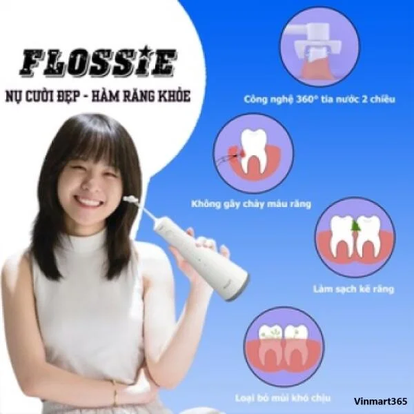 Máy Tăm Nước Cầm Tay Flossie Chính Hãng slide 7