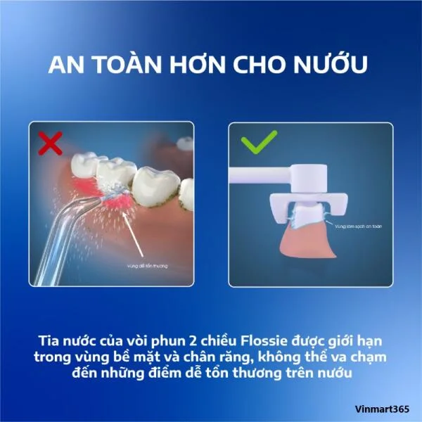 Máy Tăm Nước Cầm Tay Flossie Chính Hãng slide 3