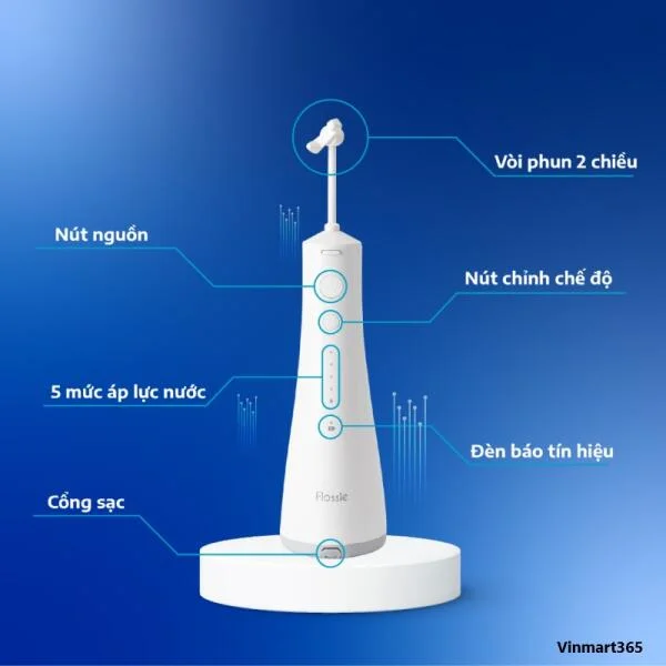 Máy Tăm Nước Cầm Tay Flossie Chính Hãng slide 2