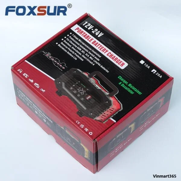 Sạc Ắc Quy Foxsur 12V-24V 300Ah Chính Hãng slide 7