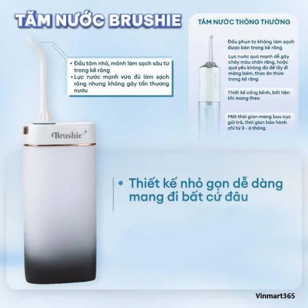Máy Tăm Nước Cầm Tay BRUSHIE Mini Cao Cấp slide 3