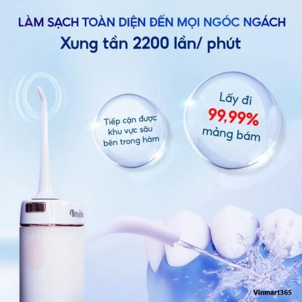 Máy Tăm Nước Cầm Tay BRUSHIE Mini Cao Cấp slide 6