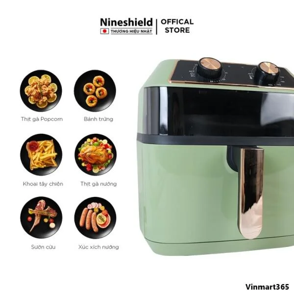 Nồi Chiên Không Dầu Nineshield KB-8001M 10L slide 4