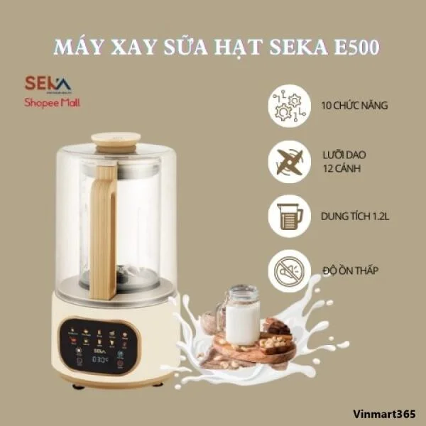 Máy Làm Sữa Hạt SEKA E500 Nhật Bản slide 2